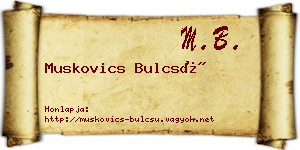 Muskovics Bulcsú névjegykártya